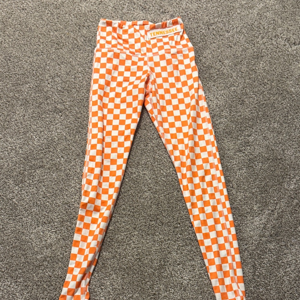 Orange Checkered Women's Leggings